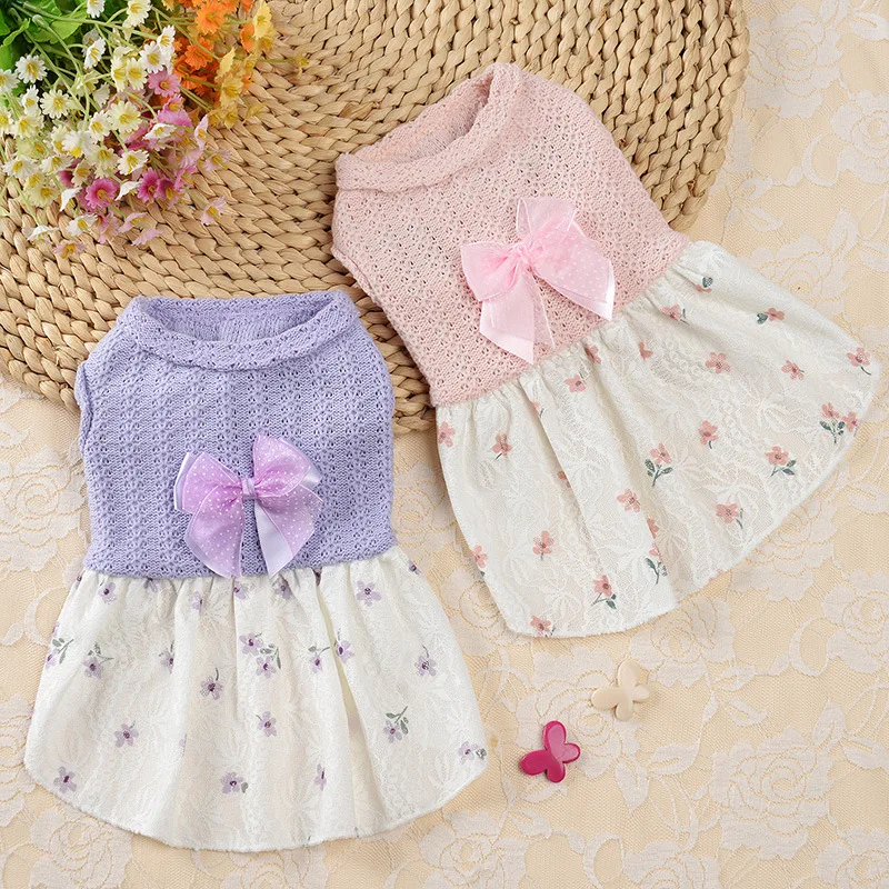 Dogs Clothing Dog Sweater Dress Dog Princess Dress Pet Small Costume Bow Cute Summer Floral Crew Neck Dress Pet Supplies
Dogs Clothing Dog Sweater Dress Dog Princess Dress Pet Small Costume Bow Cute Summer Floral Crew Neck Dress Pet Supplies
