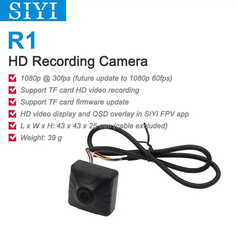SIYI R1 HD Recording Camera HM30 MK15 VD32 IP Camera MK15 VD32 IP67 Waterproof Camera 1080p 60fps FPV MK15 Dual FPV Camera Hub
SIYI R1 HD Recording Camera HM30 MK15 VD32 IP Camera MK15 VD32 IP67 Waterproof Camera 1080p 60fps FPV MK15 Dual FPV Camera Hub
