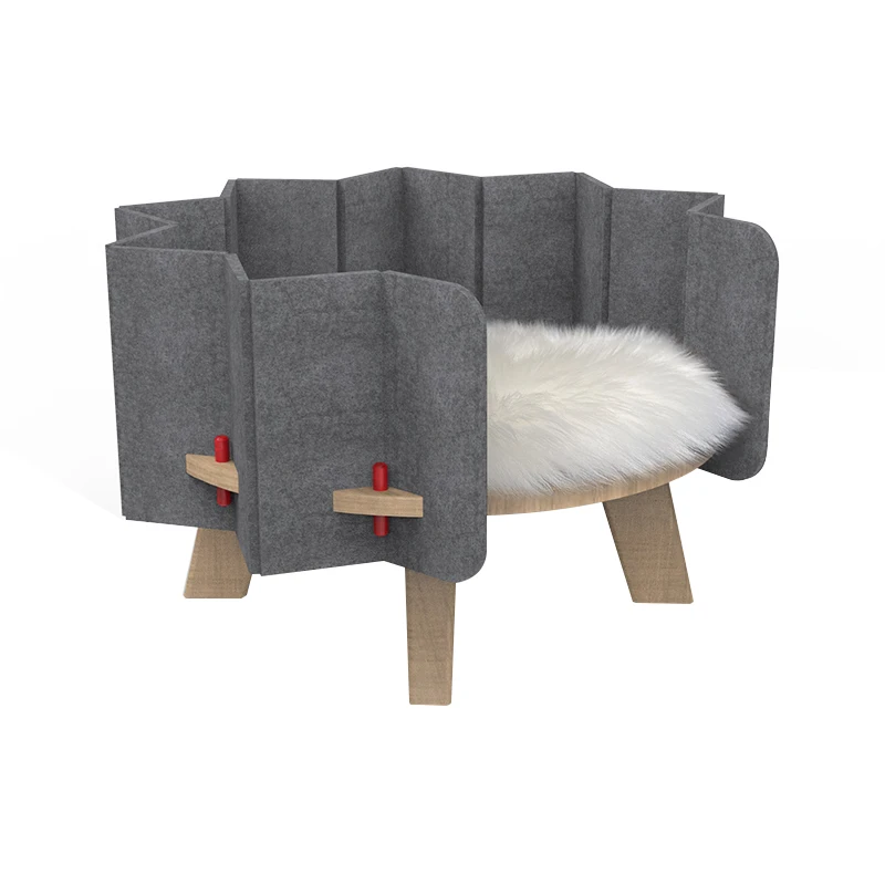 Star stool cat bed felt cat nest wood cat lounge chair removable four seasons warm pad
Star stool cat bed felt cat nest wood cat lounge chair removable four seasons warm pad