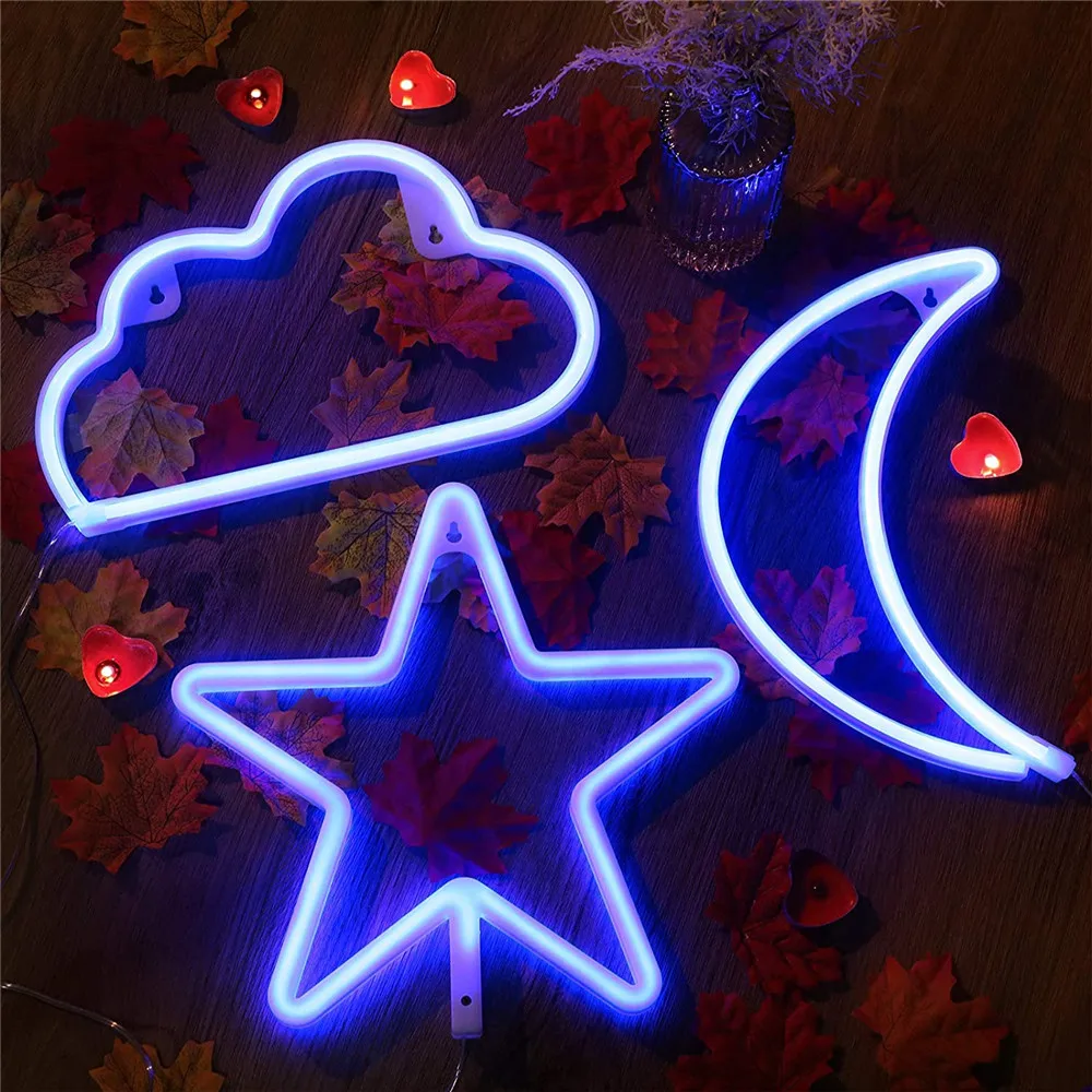 LED Neon Moon Stars Clouds Shaped Neon Sign Light USB Decorative Neon Light Wall Decor for Kids Baby Room Wedding Party
LED Neon Moon Stars Clouds Shaped Neon Sign Light USB Decorative Neon Light Wall Decor for Kids Baby Room Wedding Party