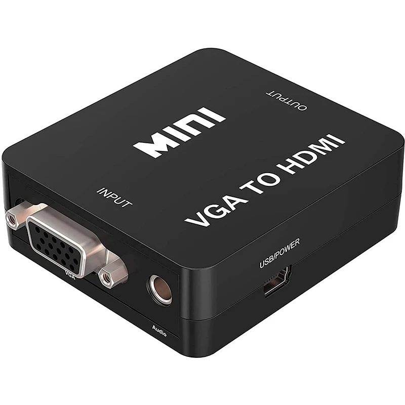 Мини-преобразователь VGA-HDMI, 1080P 
Мини-преобразователь VGA-HDMI, 1080P