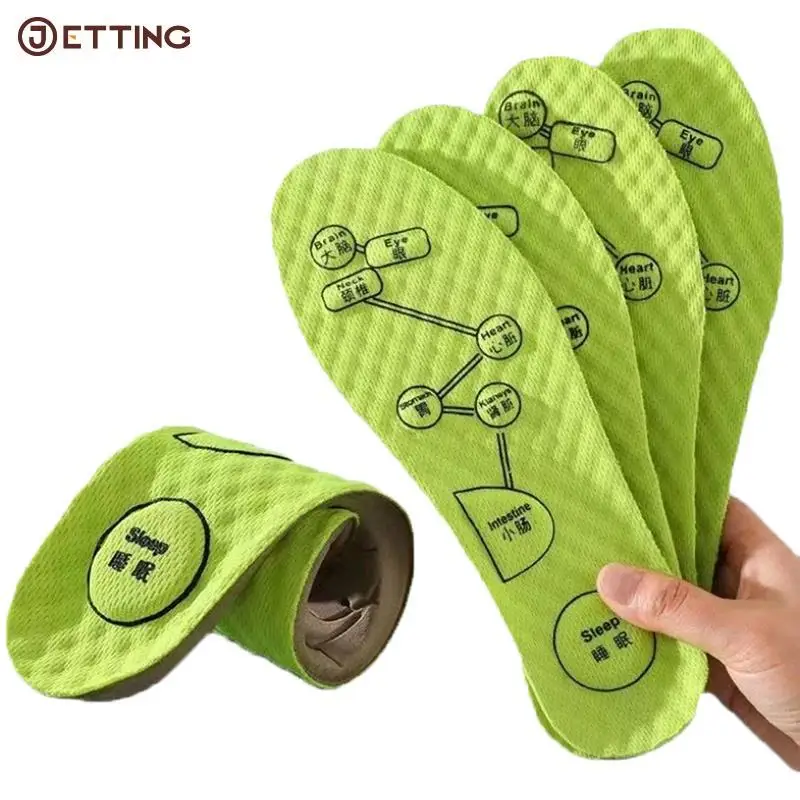 

35-46yards Insoles Foot Acupressure Insole Men Women Soft Breathable Sports Cushion Inserts Sweat-absorbing Deodorant Shoe Pads