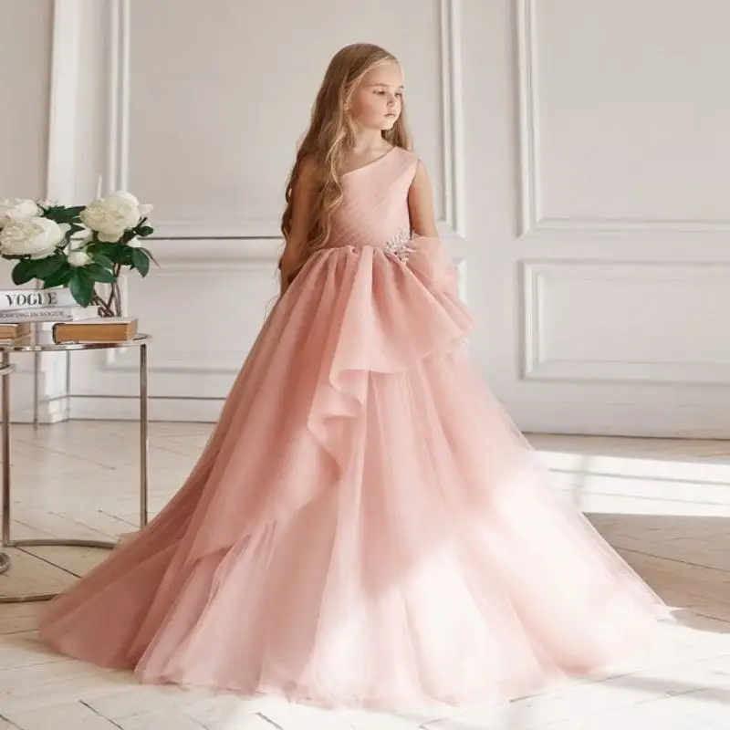 Long Tulle Flower Girls Bridesmaid Dress for Wedding Robe One Shoulder Backless Princess Gown Pageant Party Robe Vestido
Long Tulle Flower Girls Bridesmaid Dress for Wedding Robe One Shoulder Backless Princess Gown Pageant Party Robe Vestido