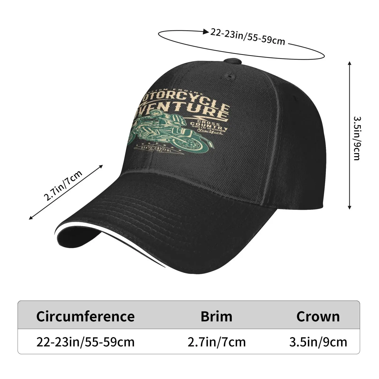 Motorcycle Adventure With Metal Art Caps For Men Winter Hats Woman Women Sun Hat Men's Hats
Motorcycle Adventure With Metal Art Caps For Men Winter Hats Woman Women Sun Hat Men's Hats