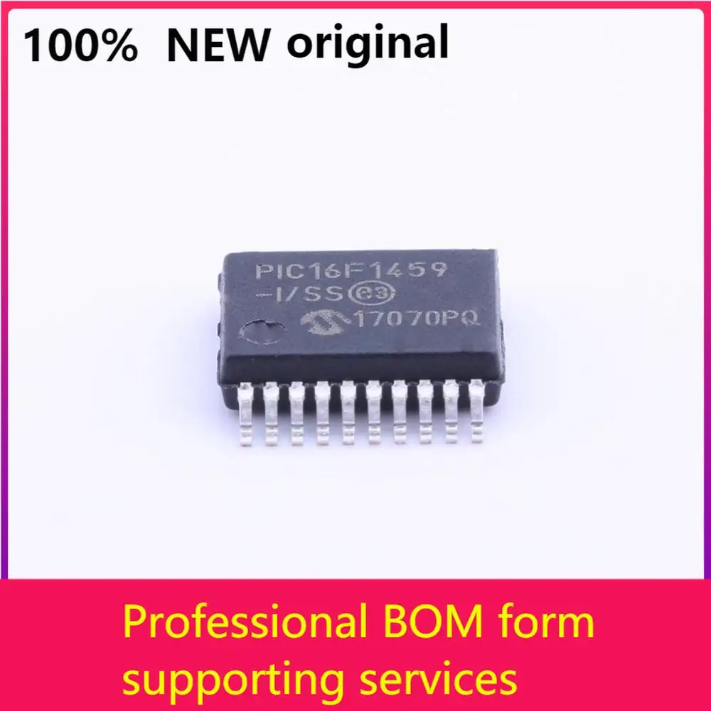 MCU 8-Bit PIC16 PIC RISC 14KB Flash 3,3 V/5V 20-Контактный SSOP Tube - Rail/Tube PIC16F1459-I/SS 100% оригинал 
MCU 8-Bit PIC16 PIC RISC 14KB Flash 3,3 V/5V 20-Контактный SSOP Tube - Rail/Tube PIC16F1459-I/SS 100% оригинал