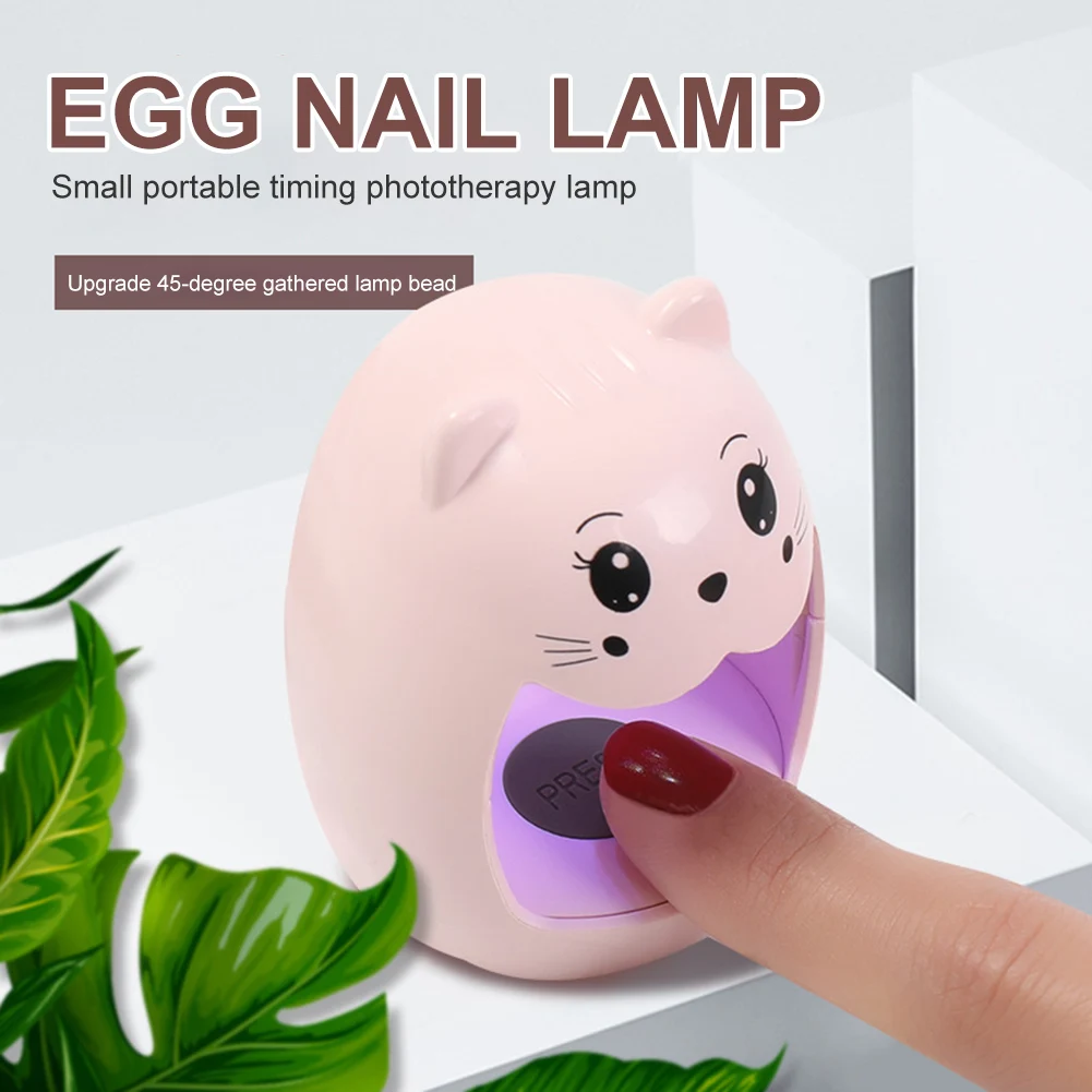 Nail Dryer Mini 6W USB UV LED Lamp Nail Art Manicure Tools Pink Egg Shape Design 45S Fast Drying Curing Light for Gel Polish
Nail Dryer Mini 6W USB UV LED Lamp Nail Art Manicure Tools Pink Egg Shape Design 45S Fast Drying Curing Light for Gel Polish