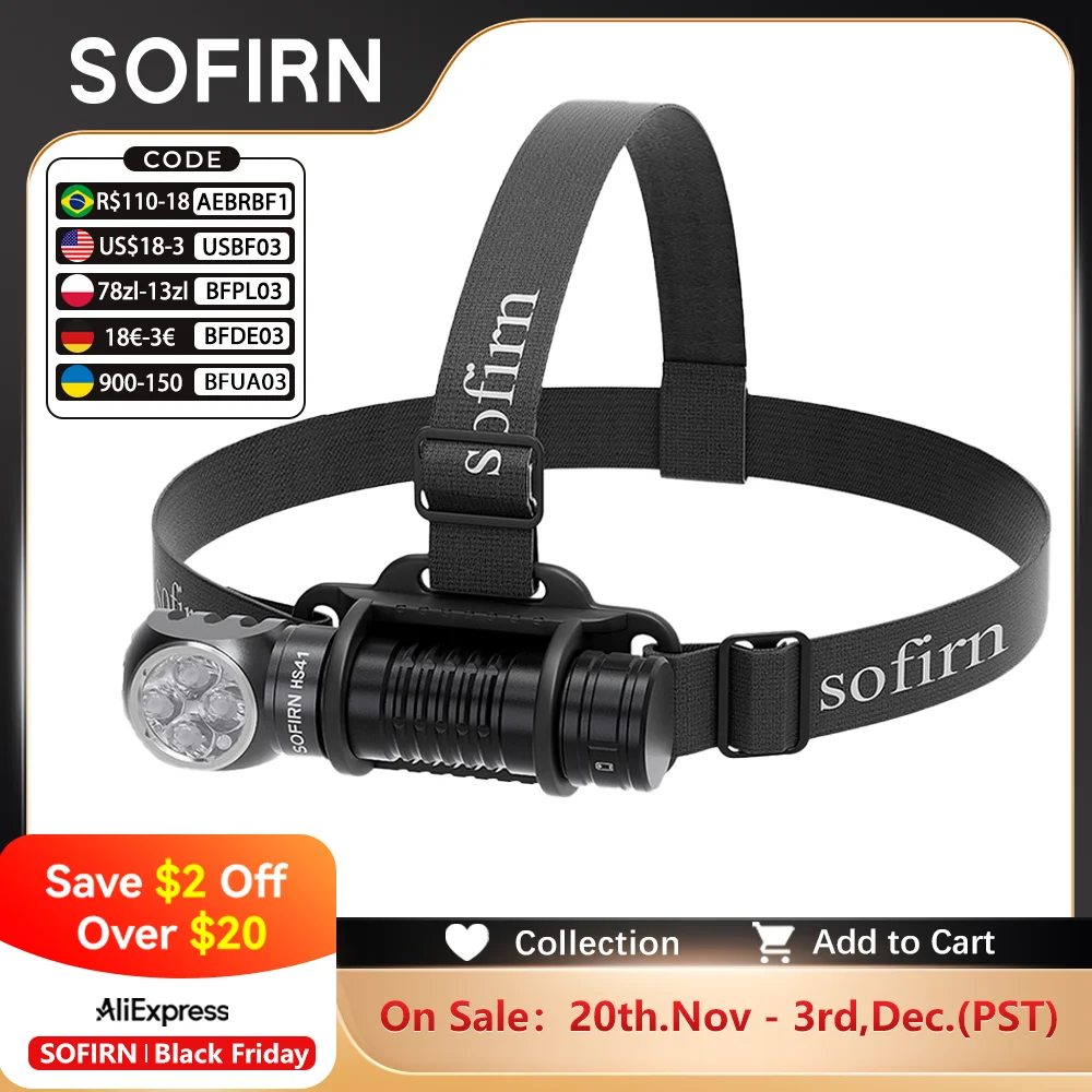 Налобный фонарь Sofirn HS41 6500k для взрослых
Налобный фонарь Sofirn HS41 6500k для взрослых