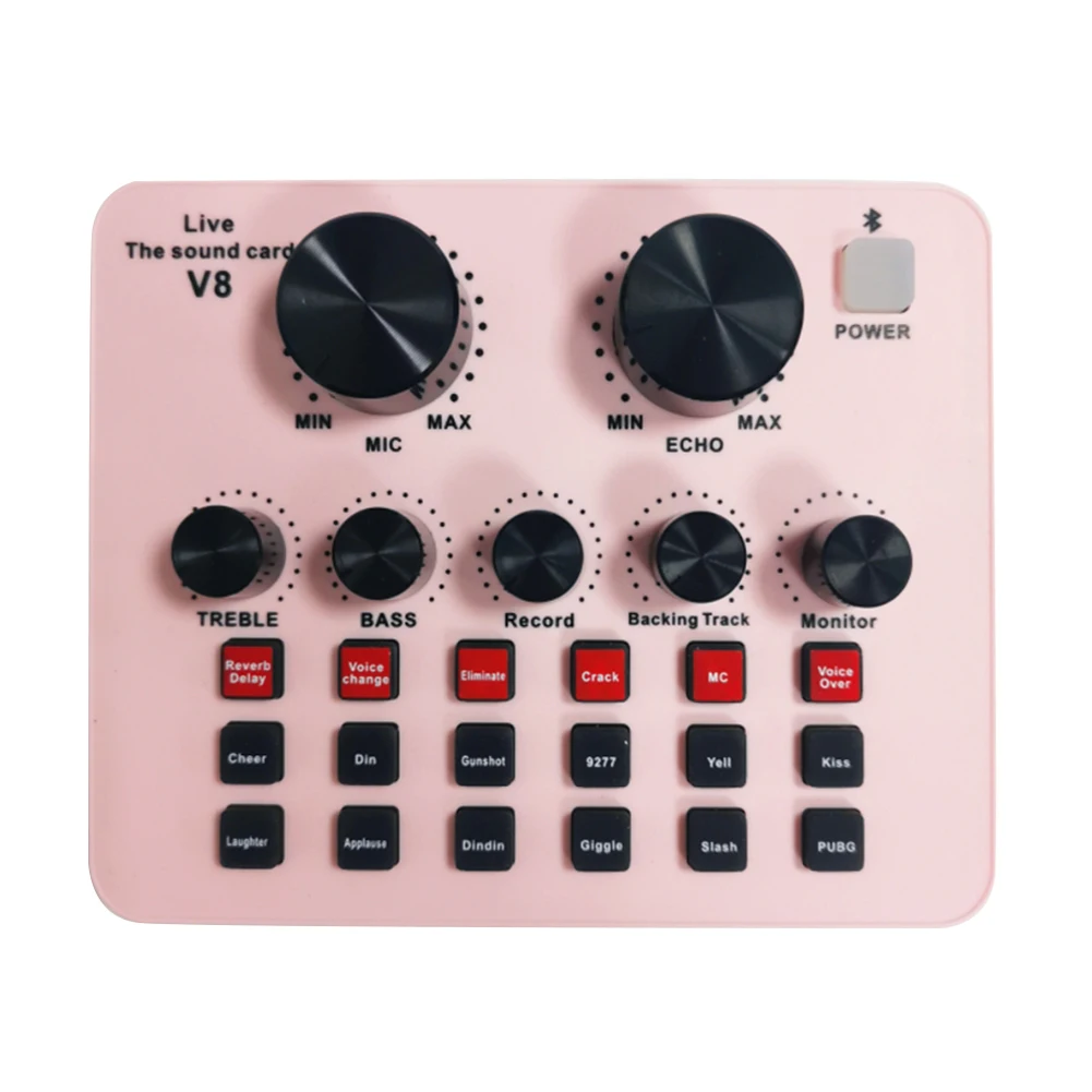 Computer Voice Changer Live Sound Card Kwaii Pink Green External Sound Card Universal Audio Mixer Professional
Computer Voice Changer Live Sound Card Kwaii Pink Green External Sound Card Universal Audio Mixer Professional