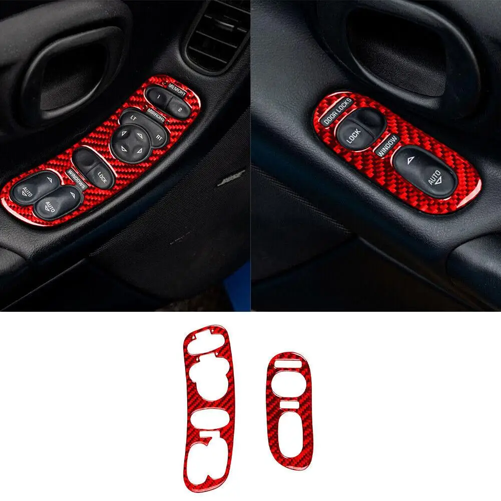 1 Pair Car Carbon Fiber Red Window Control Cover Trim For Chevrolet C5 With Memory Seats 1998-2004
1 Pair Car Carbon Fiber Red Window Control Cover Trim For Chevrolet C5 With Memory Seats 1998-2004