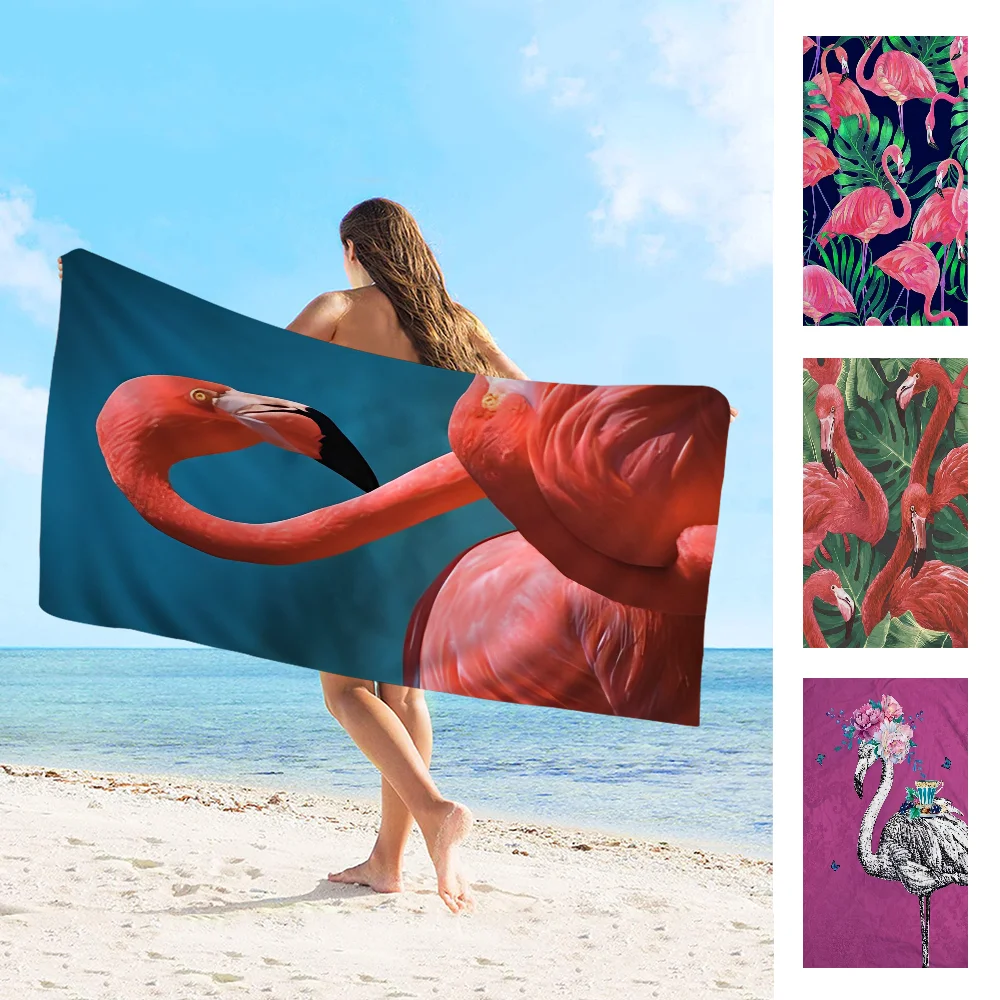 Пляжное полотенце из микрофибры с принтом фламинго альпинизм йога пляж плавание