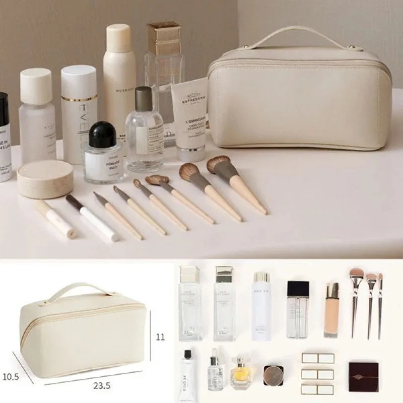 Women Travel Cosmetic Bag PU Leather Make Up Pouch Large-capacity Travel Wash Toiletry Organizer Purse Cosmetic Bag Storage Bag
Women Travel Cosmetic Bag PU Leather Make Up Pouch Large-capacity Travel Wash Toiletry Organizer Purse Cosmetic Bag Storage Bag