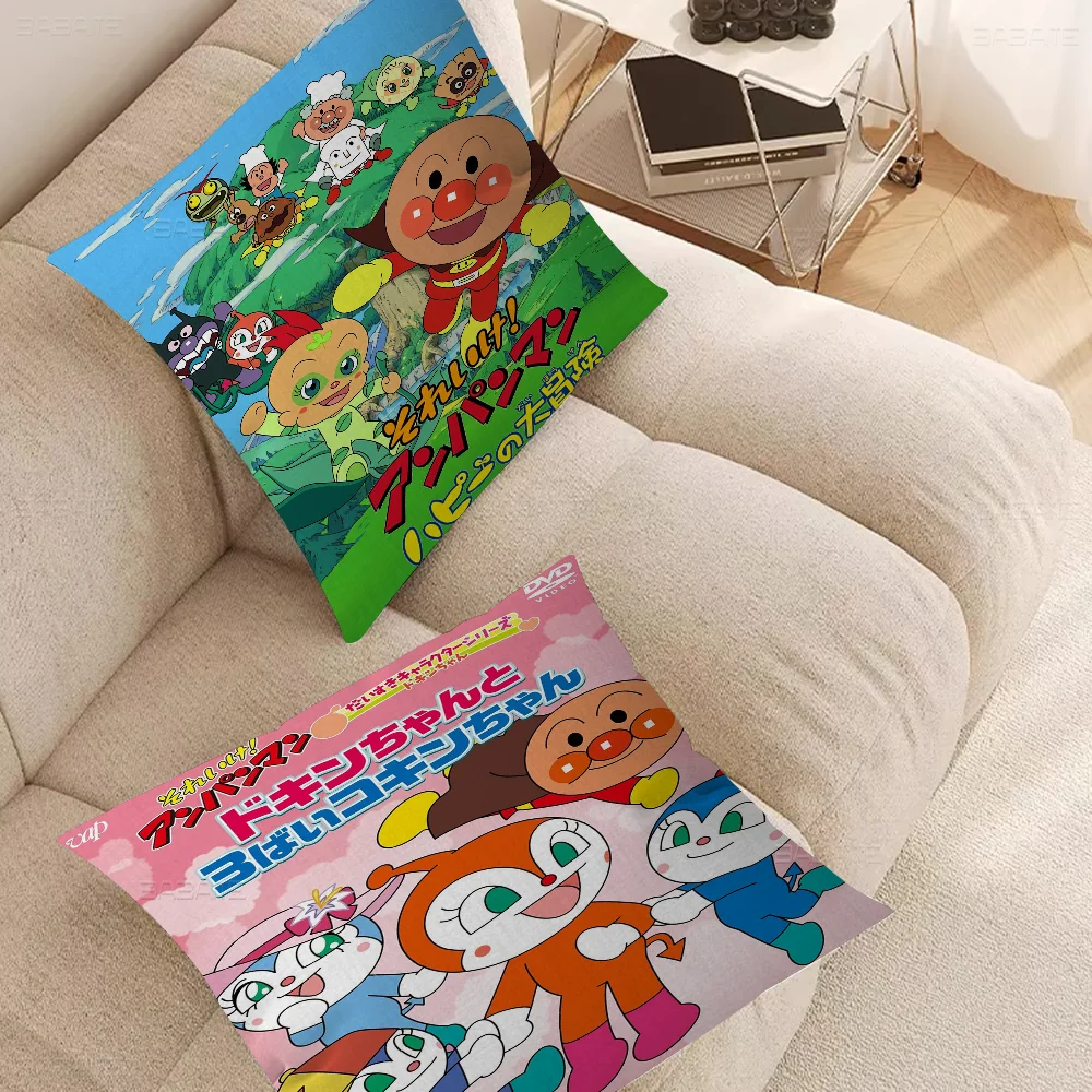 A-Anpanman Pillow Cushion Cover Pillowcase Living Room Sofa Home Decor Customized