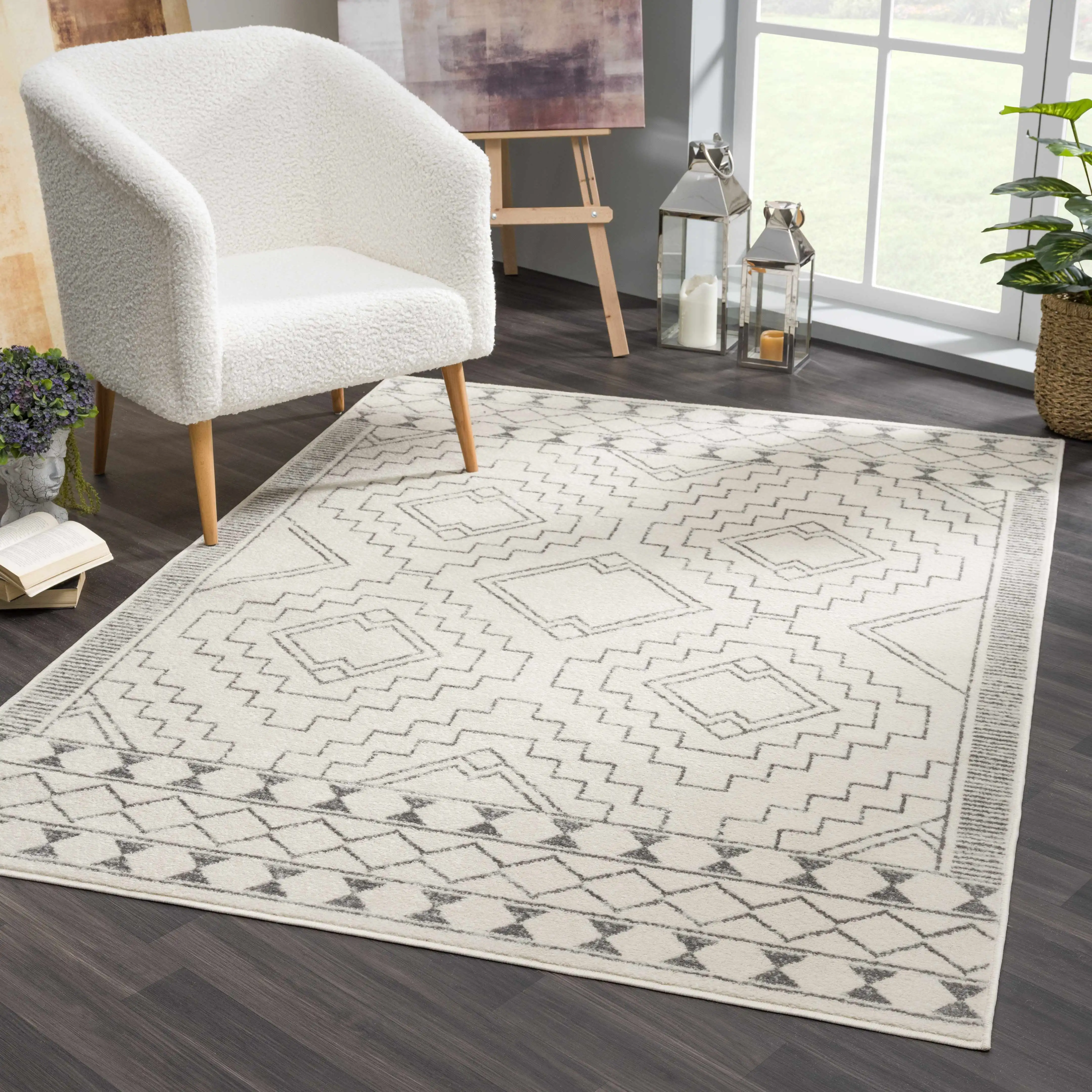 Marash Collection Rook - Moroccan Farmhouse Living Room Bedroom Area Rug - Tribal Rustic Style Boho Carpet - Southwestern Geomet
Marash Collection Rook - Moroccan Farmhouse Living Room Bedroom Area Rug - Tribal Rustic Style Boho Carpet - Southwestern Geomet
