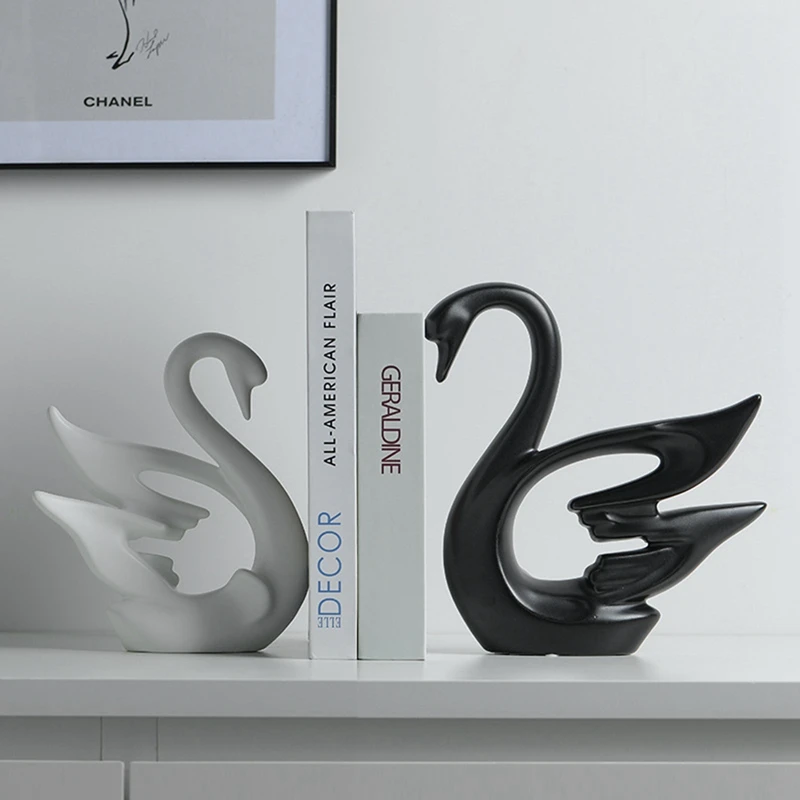 Swan Lover Figurines Ceramic Animal Statue Couple Swan Sculptures Home Decor Craft Ornament Wedding Gifts Set Of 2
Swan Lover Figurines Ceramic Animal Statue Couple Swan Sculptures Home Decor Craft Ornament Wedding Gifts Set Of 2