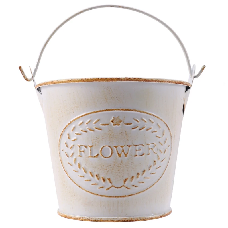 Hot Shabby Chic Iron Flower Buckets Plants Planter Pot Bucket Flower Vases Home Balcony Floral Decor
Hot Shabby Chic Iron Flower Buckets Plants Planter Pot Bucket Flower Vases Home Balcony Floral Decor