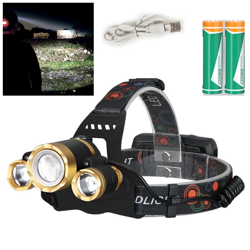 3 Led Induction Zoom T6 Headlamp Strong Light Rechargeable Emergency Lighting Portable Red Light Outdoor Multi-Function Lamp
3 Led Induction Zoom T6 Headlamp Strong Light Rechargeable Emergency Lighting Portable Red Light Outdoor Multi-Function Lamp