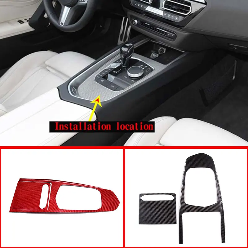 For BMW Z4 G29 18-22 Car Center Control Gear Panel Decorative Sticker Real Carbon Fiber Gearbox protection accessories LHD 2 Pcs
For BMW Z4 G29 18-22 Car Center Control Gear Panel Decorative Sticker Real Carbon Fiber Gearbox protection accessories LHD 2 Pcs