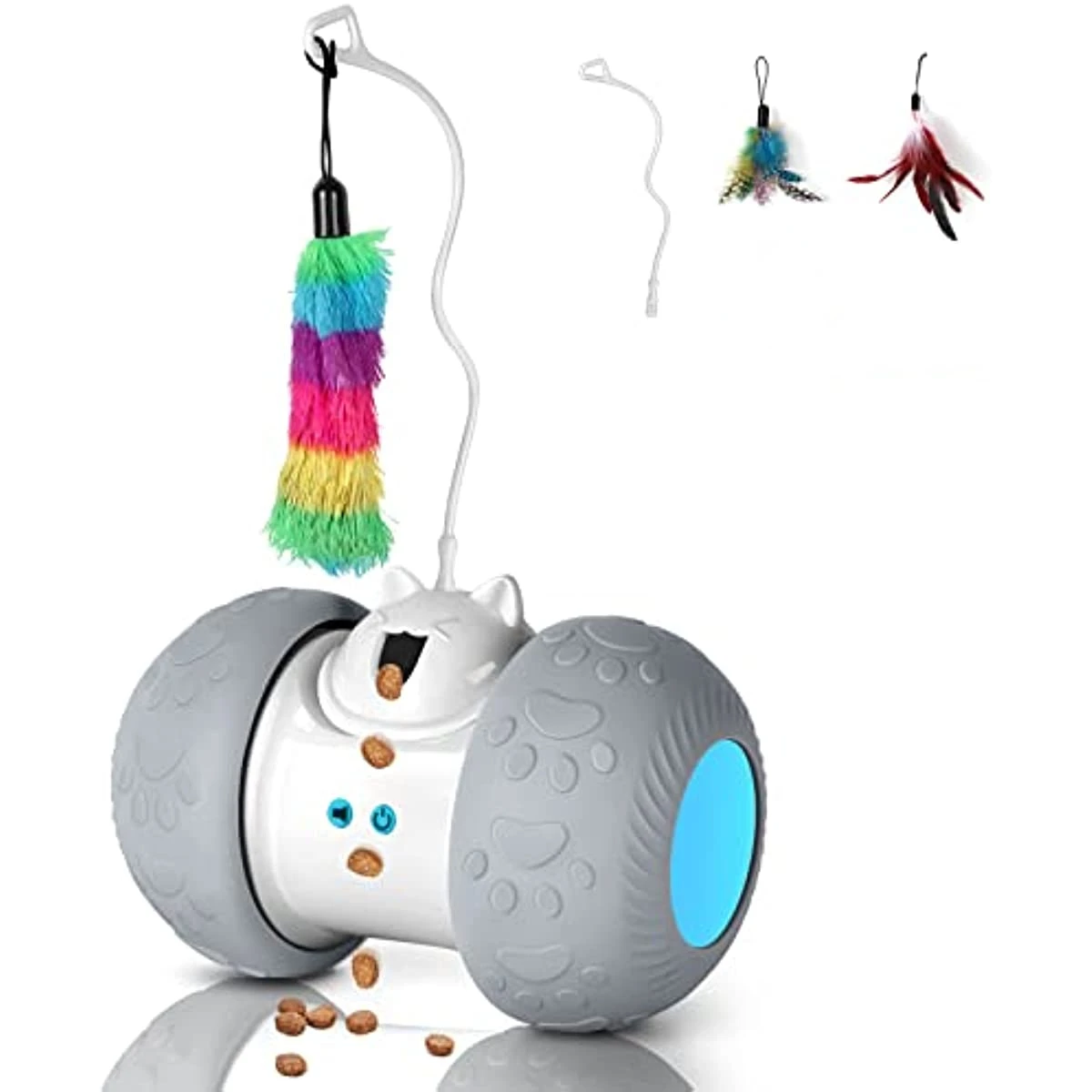 ATUBAN Interactive Cat Toy for Indoor Automatic Cat Toy,Food Dispenser and Mouse Sound Anti-Collision Silicone Wheel Kitten Toys
ATUBAN Interactive Cat Toy for Indoor Automatic Cat Toy,Food Dispenser and Mouse Sound Anti-Collision Silicone Wheel Kitten Toys