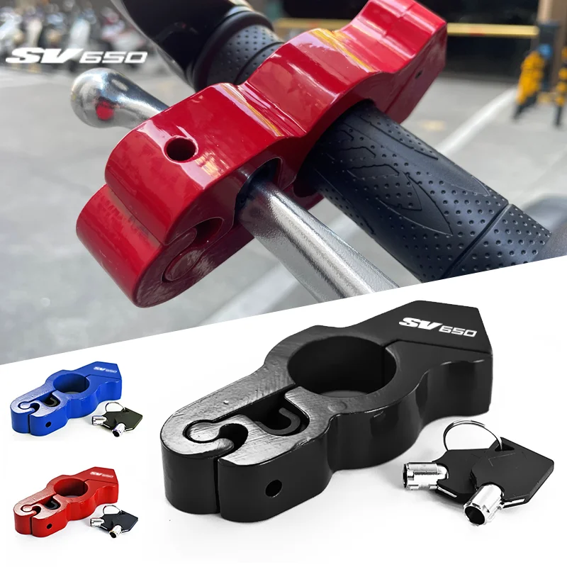 

SV650 LOGO For SUZUKI SV650 sv 650 2022 2023 Universal Motorcycle Grip Brake Lock Anti Theft Security Safety Handlebar Locking