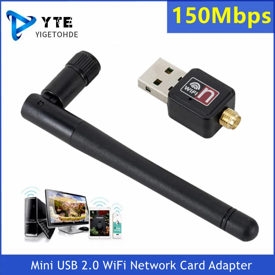 YIGETOHDE Mini USB2.0 WiFi Network Card Adapter 150Mbps WiFi Adapter PC WiFi Antenna WiFi Dongle 2.4G USB Ethernet WiFi Receiver
YIGETOHDE Mini USB2.0 WiFi Network Card Adapter 150Mbps WiFi Adapter PC WiFi Antenna WiFi Dongle 2.4G USB Ethernet WiFi Receiver