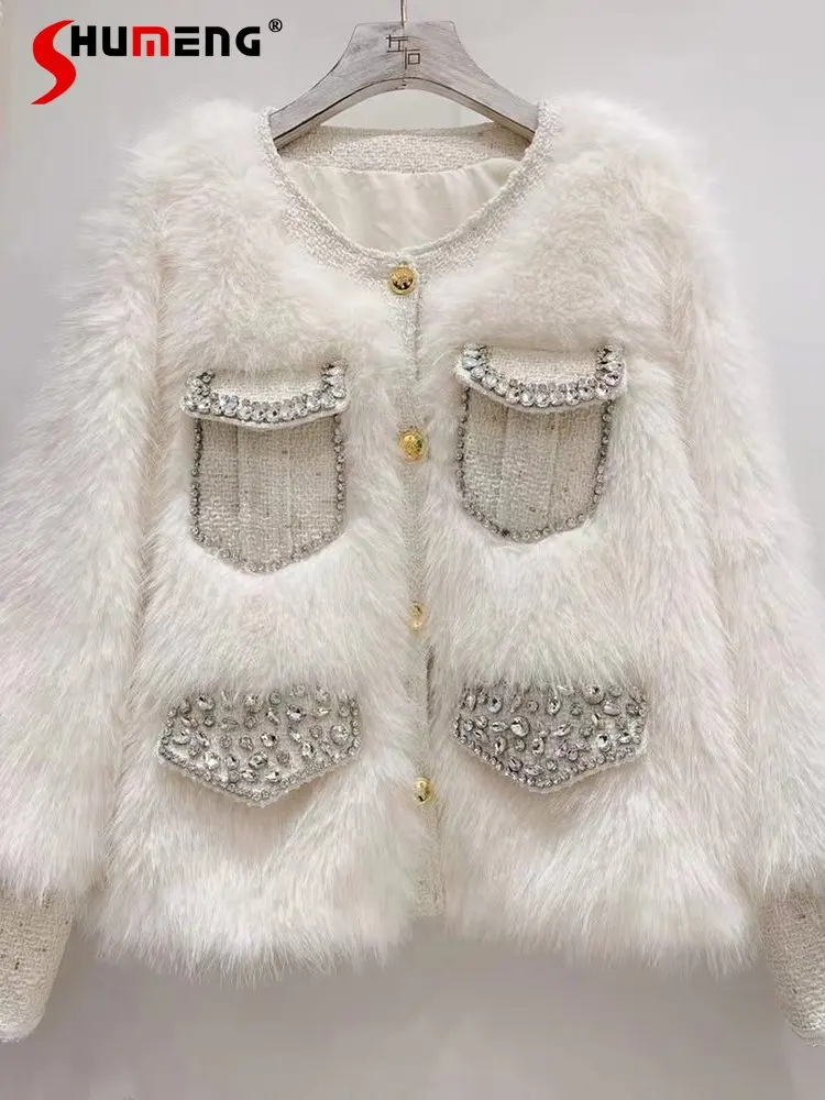 Classic Style Ladies Fashion Fairy Fur Coat Women 2022 Winter New Korean Style Sweet Rhinestone Imitation Fox Fur Warm Jacket
Classic Style Ladies Fashion Fairy Fur Coat Women 2022 Winter New Korean Style Sweet Rhinestone Imitation Fox Fur Warm Jacket