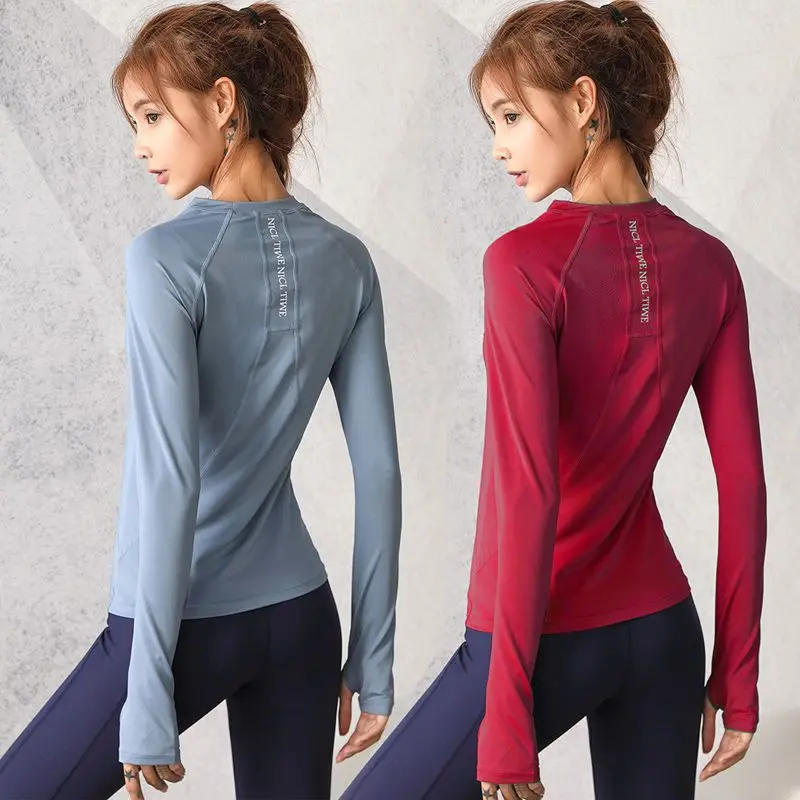 Breathable Fitness T-shirt Women Round Neck Beauty Back Quick-drying Autumn Long-sleeved Workout Sports Running Yoga Tops
Breathable Fitness T-shirt Women Round Neck Beauty Back Quick-drying Autumn Long-sleeved Workout Sports Running Yoga Tops