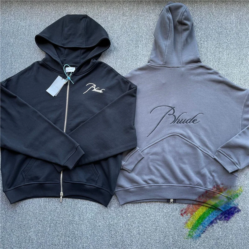 Cardigan RHUDE Hoodie Men Women Heavy Fabric Zip Hooded Rhude Sweatshirts Pullovers
Cardigan RHUDE Hoodie Men Women Heavy Fabric Zip Hooded Rhude Sweatshirts Pullovers