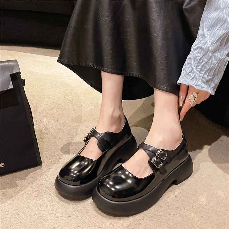Женские туфли с круглым носком, Туфли Мэри Джейн на плоской подошве, с ремешком и пряжкой, лето 2023
Женские туфли с круглым носком, Туфли Мэри Джейн на плоской подошве, с ремешком и пряжкой, лето 2023