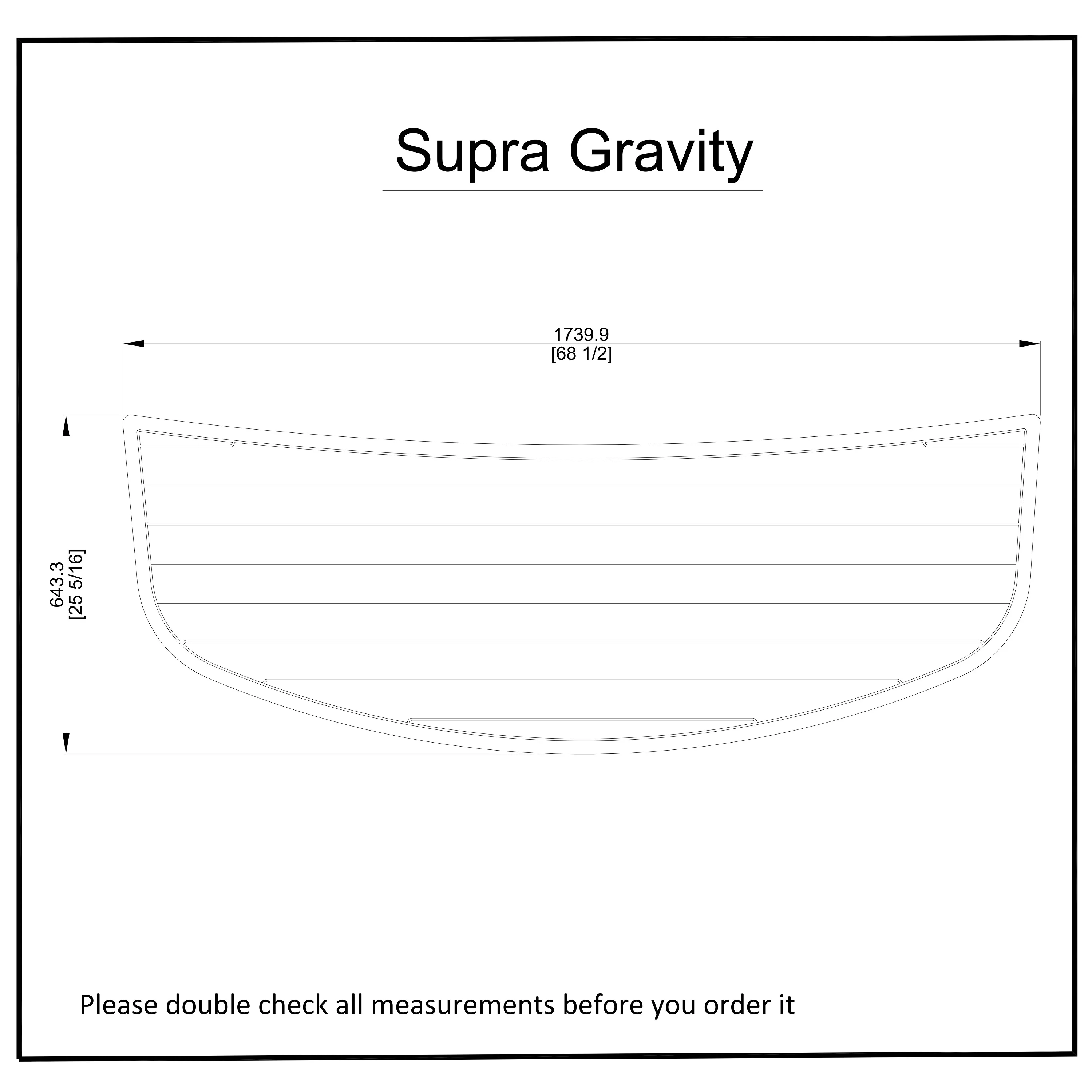 

Supra Gravity Swim Platform Boat EVA Faux Foam Teak Deck Floor Pad