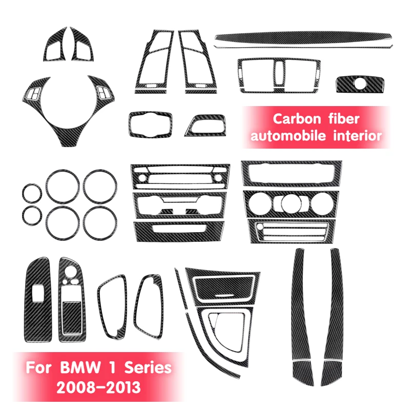 Black carbon fiber car stickers car styling interior accessories For BMW 1 Series 2008-2013, beautiful protection and decoration
Black carbon fiber car stickers car styling interior accessories For BMW 1 Series 2008-2013, beautiful protection and decoration