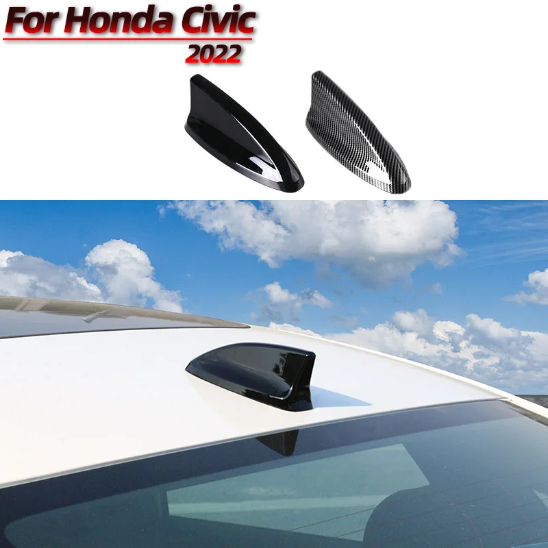 

Universal Carbon Fiber Antenna Shark Fin Cover Sticker Trim Roof Aerial Antenna Signal For Honda Civic 11th 2022 Auto Accessorie