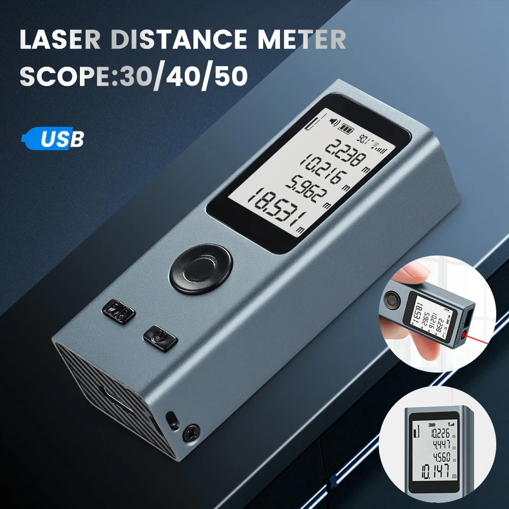 25m 30m 40m 50m Laser Rangefinder Digital Laser Distance Measurement Angle Distance Measuring Meter Rechargeable Range Finder
25m 30m 40m 50m Laser Rangefinder Digital Laser Distance Measurement Angle Distance Measuring Meter Rechargeable Range Finder