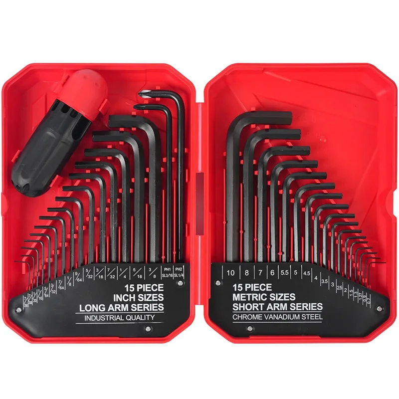 Набор шестигранных ключей Venmess, хромованадиевая сталь, 35 предметов
Набор шестигранных ключей Venmess, хромованадиевая сталь, 35 предметов