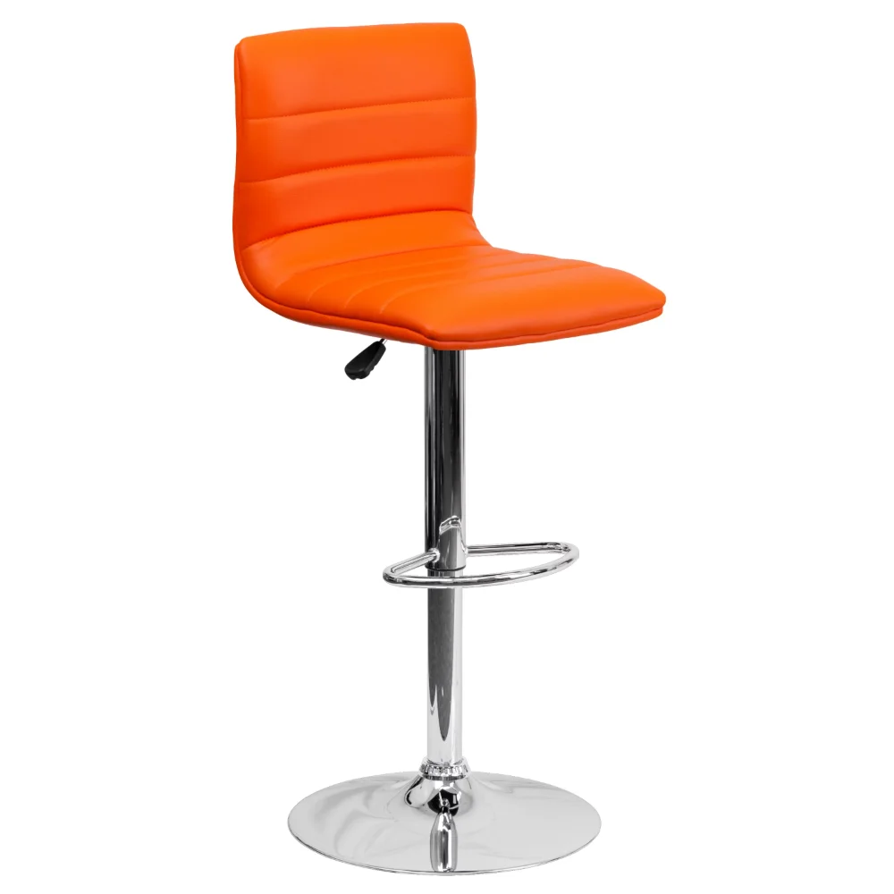 Betsy Modern Orange Vinyl Adjustable Bar Stool with Back, Counter Height Swivel Stool with Chrome Pedestal Base
Betsy Modern Orange Vinyl Adjustable Bar Stool with Back, Counter Height Swivel Stool with Chrome Pedestal Base
