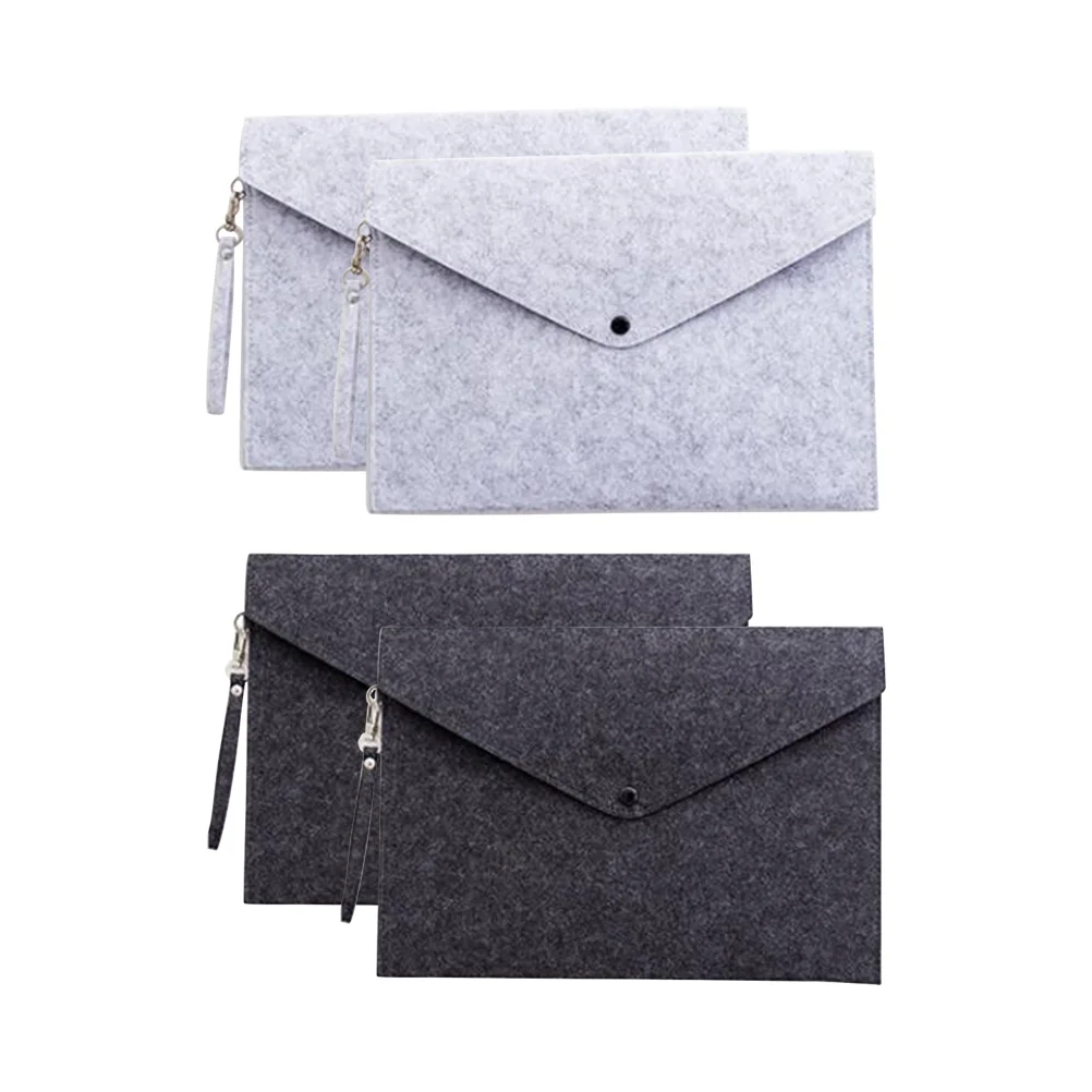 4 Pcs Briefcase Bag Snap Type Felt Folder Paper Folders Letter File A4 Document Travel
4 Pcs Briefcase Bag Snap Type Felt Folder Paper Folders Letter File A4 Document Travel
