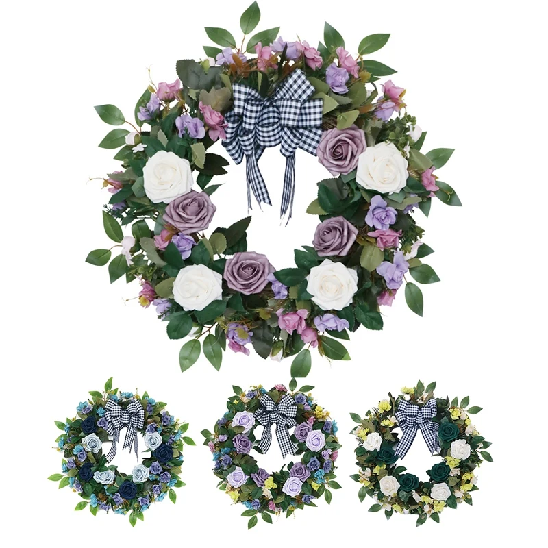 Artificial Rose Flower Wreath Spring Wreath For Front Door Wall Window Wedding Party Farmhouse Home Decoration
Artificial Rose Flower Wreath Spring Wreath For Front Door Wall Window Wedding Party Farmhouse Home Decoration