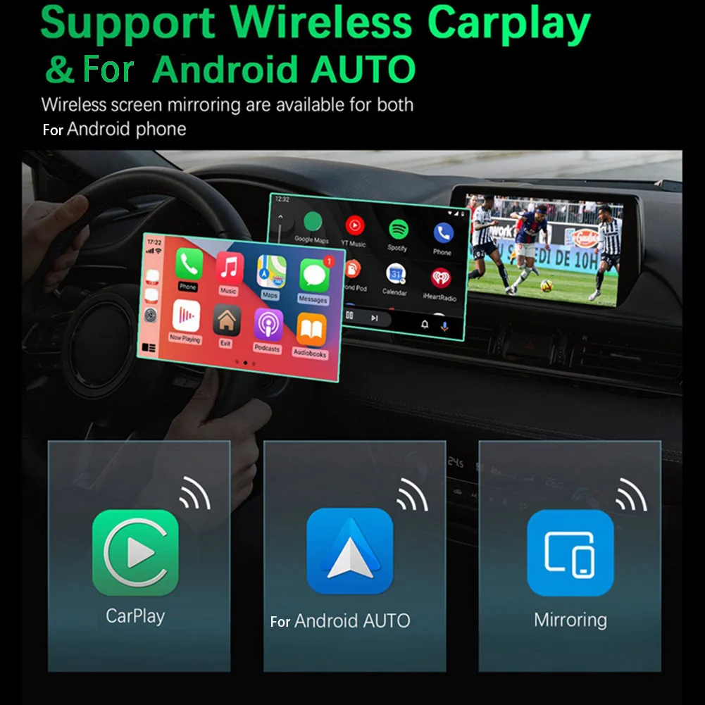 Беспроводной автомобильный адаптер Carplay на Android 11, Bluetooth, для Benz, VW, Nissan, Mazda, Honda, Kia
Беспроводной автомобильный адаптер Carplay на Android 11, Bluetooth, для Benz, VW, Nissan, Mazda, Honda, Kia