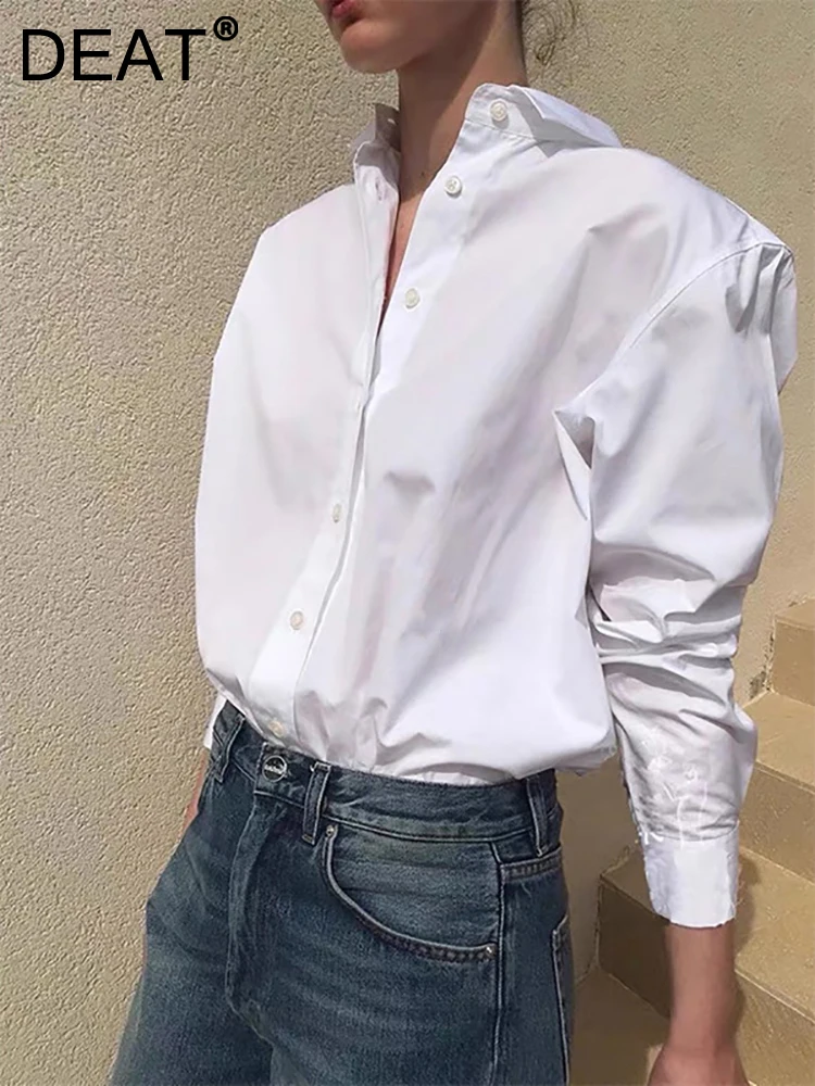 DEAT Fashion Women's Shirt Loose Lapel Single Breasted Full Sleeves Straight Solid Color Blouses Autumn 2023 New Tide 17A8308
DEAT Fashion Women's Shirt Loose Lapel Single Breasted Full Sleeves Straight Solid Color Blouses Autumn 2023 New Tide 17A8308