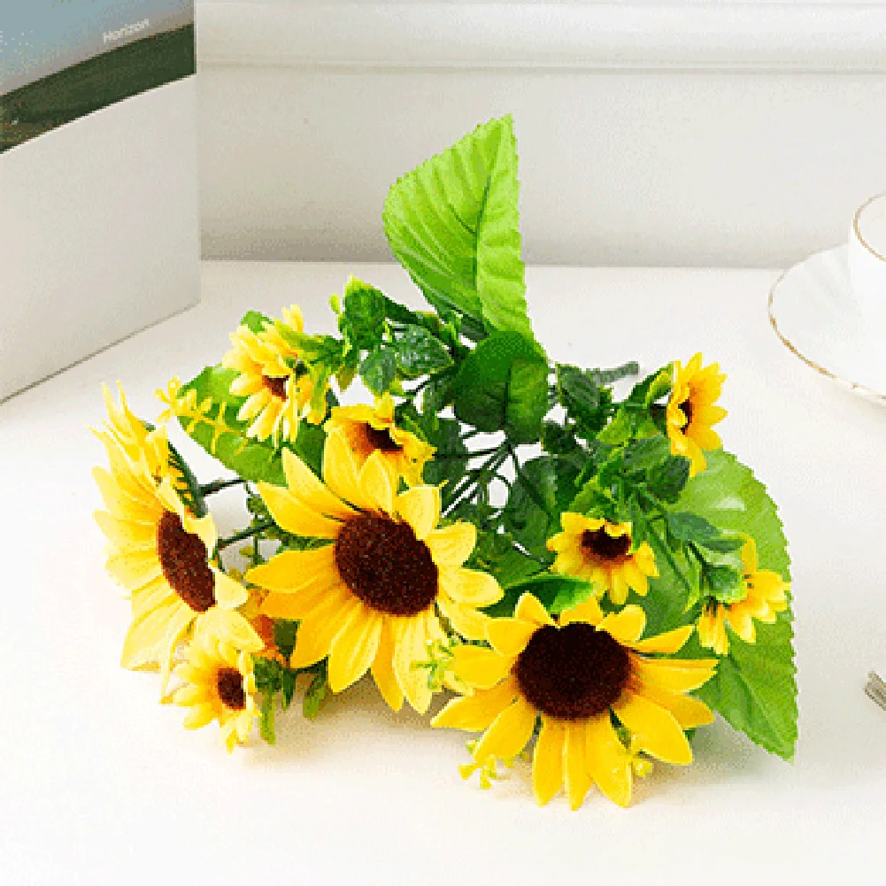 Sunflower Flower Bouquet Artificial Flowers Daisies Wedding Plant Accessories Room Home Decor Christmas Party Decoration Gift
Sunflower Flower Bouquet Artificial Flowers Daisies Wedding Plant Accessories Room Home Decor Christmas Party Decoration Gift