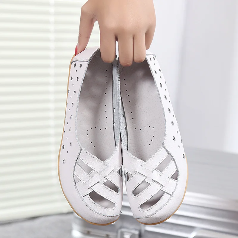 Women Ballet Flats Shoes Summer Slip on For Woman Fashion Moccasins Footwear Breathable Hollow Out Spring Leather Casual Female
Women Ballet Flats Shoes Summer Slip on For Woman Fashion Moccasins Footwear Breathable Hollow Out Spring Leather Casual Female