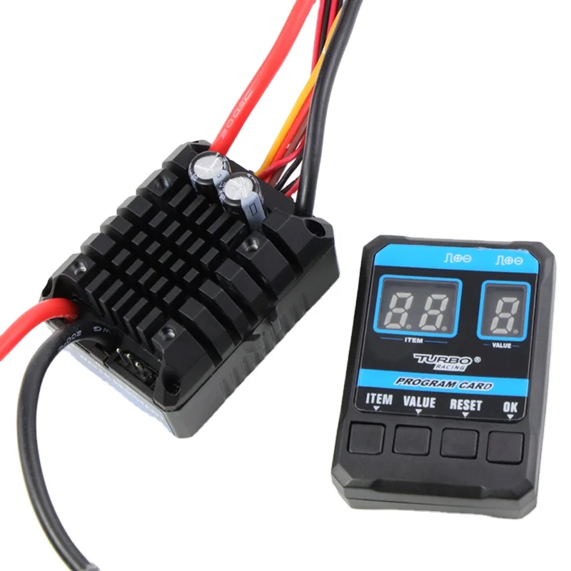 Контроллер скорости Turbo Racing 60080 1:8 Brushed 80A водонепроницаемый Программируемый ESC программная карта BEC Crawler- Brushed для радиоуправляемого автомоби...
Контроллер скорости Turbo Racing 60080 1:8 Brushed 80A водонепроницаемый Программируемый ESC программная карта BEC Crawler- Brushed для радиоуправляемого автомоби...