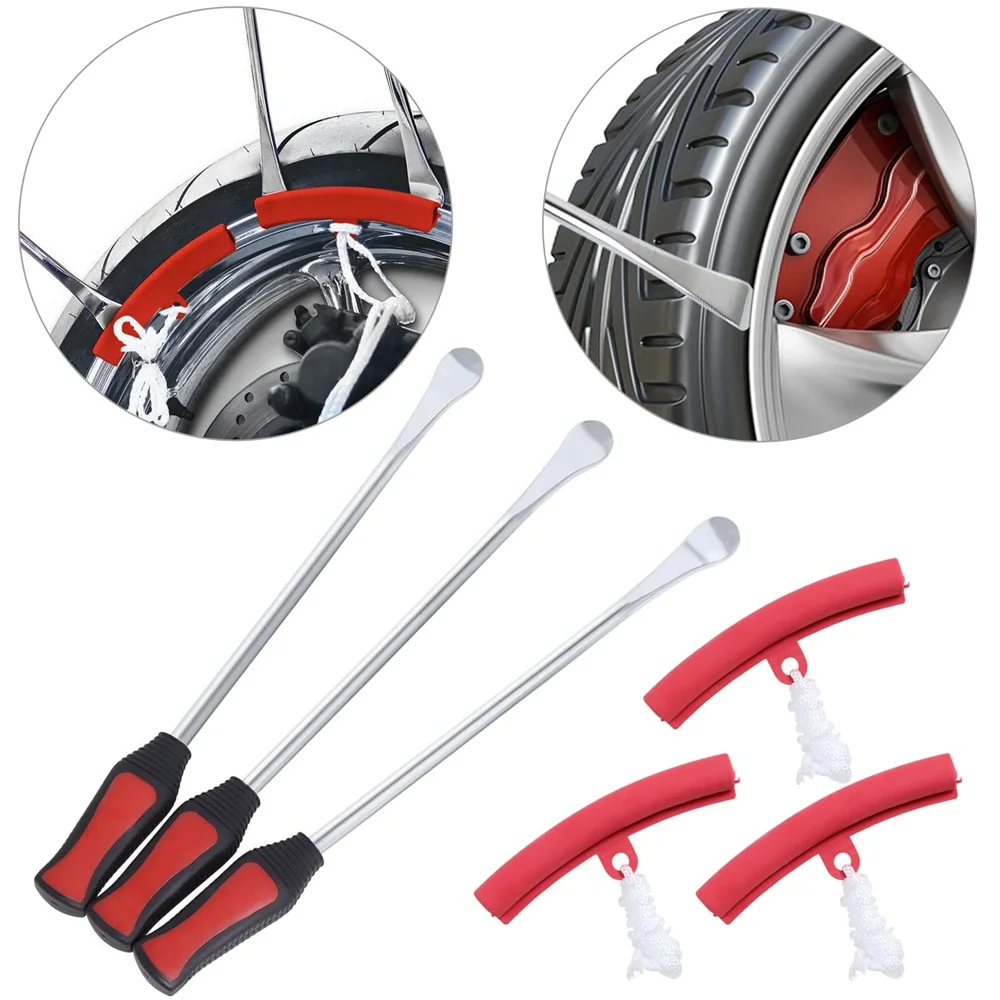 Steel Tire Spoons Tool Set Repair Tool Tire Spoons Rim Protector Valve Tool for Motorcycle Tire Changer Dirt Bike Tire Levers
Steel Tire Spoons Tool Set Repair Tool Tire Spoons Rim Protector Valve Tool for Motorcycle Tire Changer Dirt Bike Tire Levers