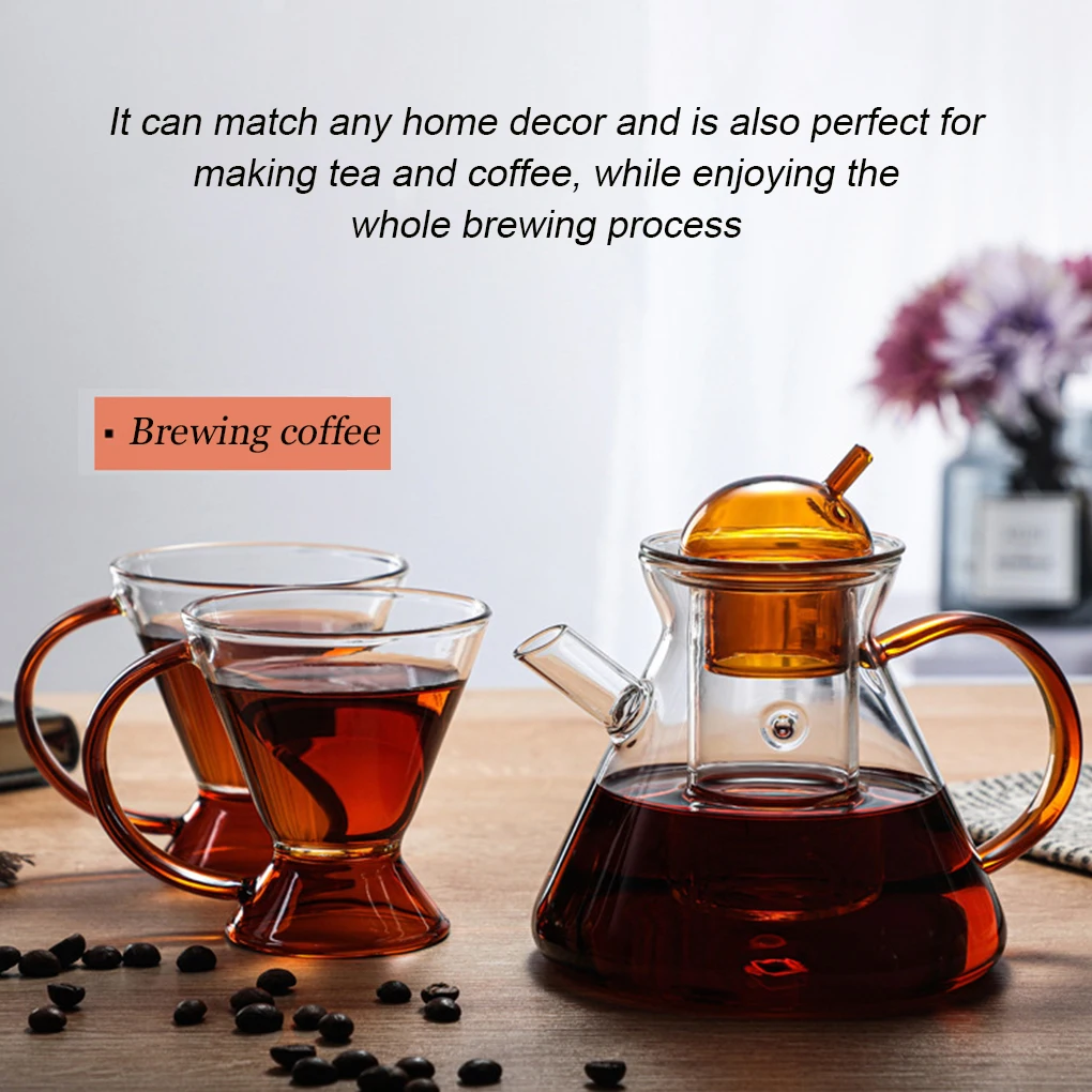 Tea Pot Glass 500ml Coffee Kettle with Removable Infuser Heat Resistant Manual Teapot Washable Supply Without Cup
Tea Pot Glass 500ml Coffee Kettle with Removable Infuser Heat Resistant Manual Teapot Washable Supply Without Cup