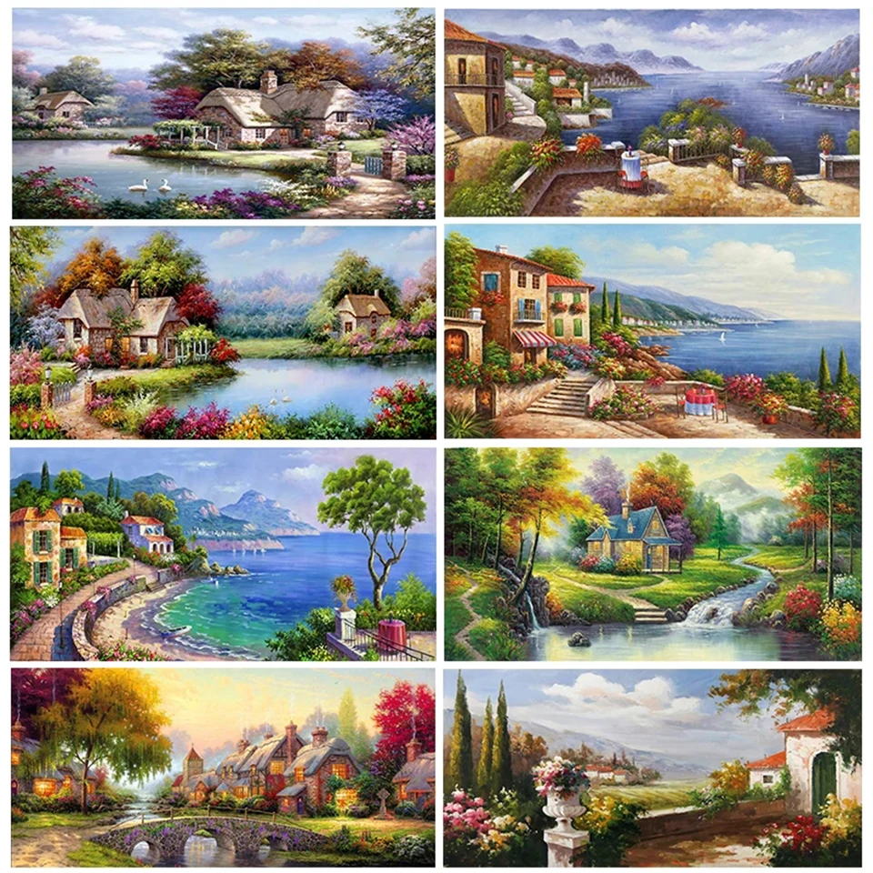 Diamond Mosaic House Garden Flowers Trees Lake DIY Diamond Painting Cross Stitch Kits Crystal Embroidery Nordic Wall Art Decor
Diamond Mosaic House Garden Flowers Trees Lake DIY Diamond Painting Cross Stitch Kits Crystal Embroidery Nordic Wall Art Decor