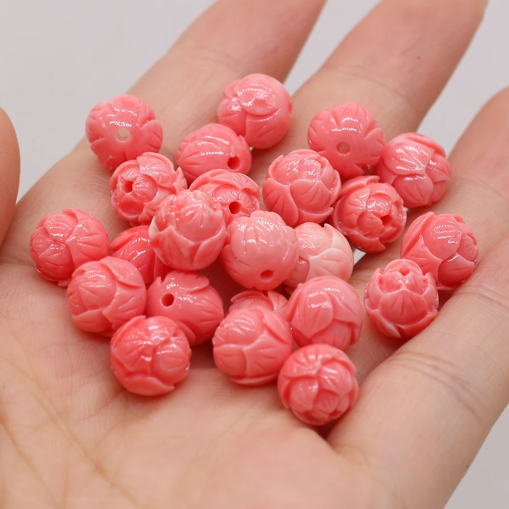 100PC Natural Coral Red Round Flower Buds Carved Beads Pendant 10mm For Jewelry MakingDIY Necklace Earring Accessorie Charm Gift
100PC Natural Coral Red Round Flower Buds Carved Beads Pendant 10mm For Jewelry MakingDIY Necklace Earring Accessorie Charm Gift