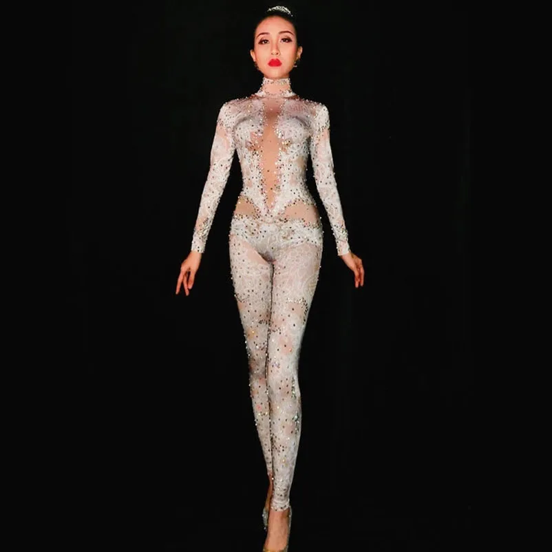 Show Rhinestones Jumpsuit Leggings Stretch Sexy Costume Women Nightclub Party Wear Dance Bodysuit Fashion Rompers
Show Rhinestones Jumpsuit Leggings Stretch Sexy Costume Women Nightclub Party Wear Dance Bodysuit Fashion Rompers
