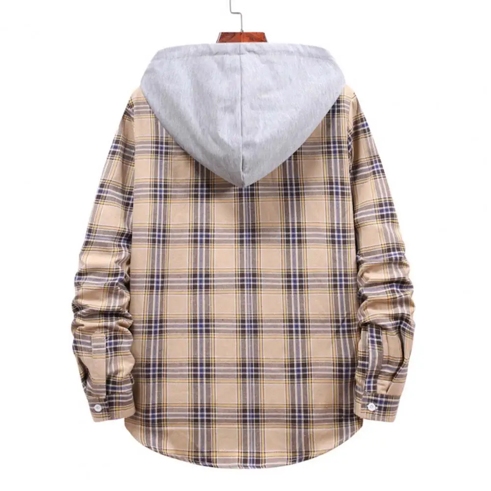 Shirt Coat Buttons Placket Mid-length Versatile Trendy Loose Fit Plaid Printing Work Shirt Coat Male Jacket for Work
Shirt Coat Buttons Placket Mid-length Versatile Trendy Loose Fit Plaid Printing Work Shirt Coat Male Jacket for Work