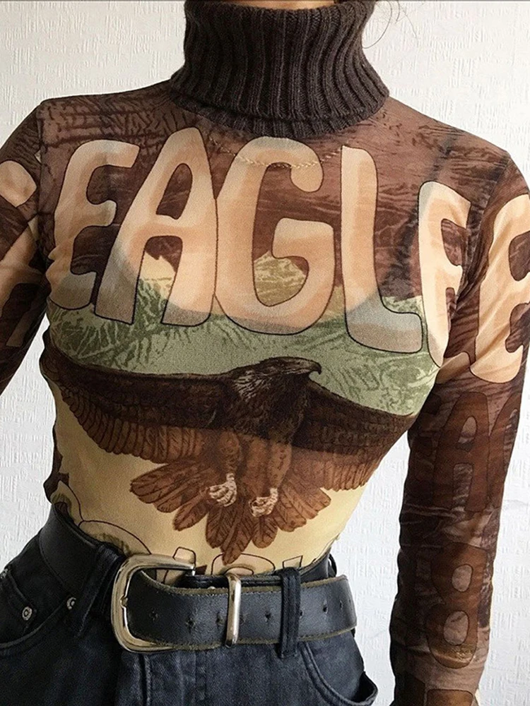 Women Letter Mesh Tee Shirts Y2k Summer 2022 See Through Turtrlneck Long Sleeve Print Crop Top Brown Grunge Party T-shirt Yuqung
Women Letter Mesh Tee Shirts Y2k Summer 2022 See Through Turtrlneck Long Sleeve Print Crop Top Brown Grunge Party T-shirt Yuqung