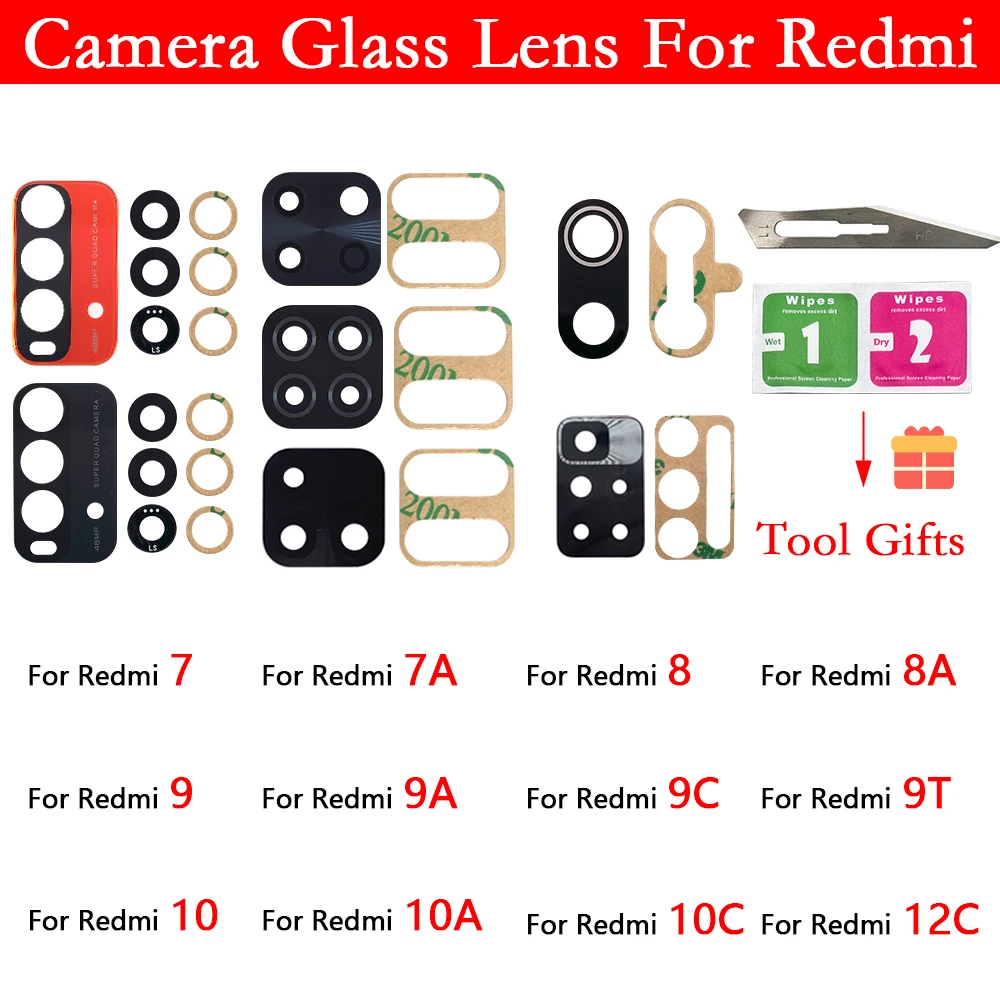 Rear Back Camera Glass Lens For Xiaomi Redmi 7 7A 8 8A 9 9A 9C 9T 10 10A 10C 12C Camera lens With Adhesive Glue With Repair Tool
Rear Back Camera Glass Lens For Xiaomi Redmi 7 7A 8 8A 9 9A 9C 9T 10 10A 10C 12C Camera lens With Adhesive Glue With Repair Tool