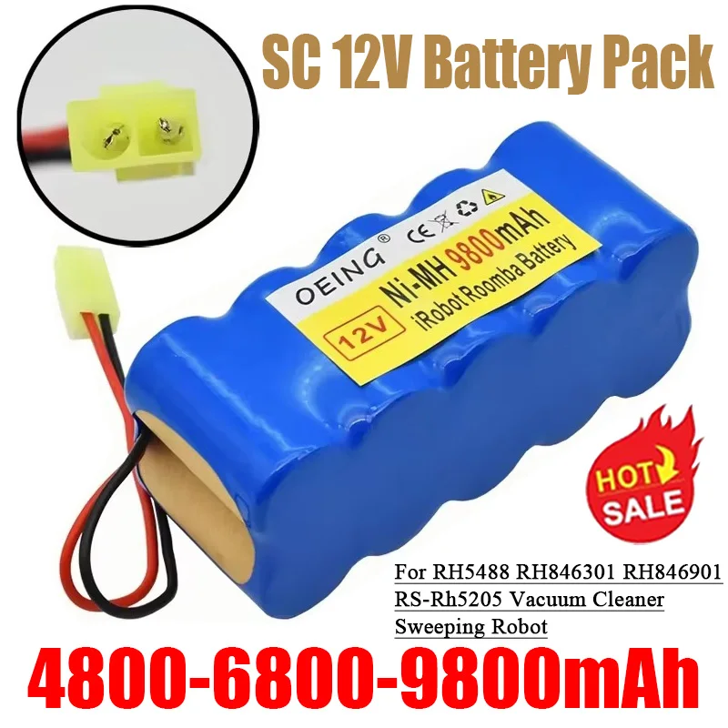 Оригинальный аккумулятор 100% SC 12 В 9800 мАч для пылесоса Rowenta RH5488 RH846301 RH846901